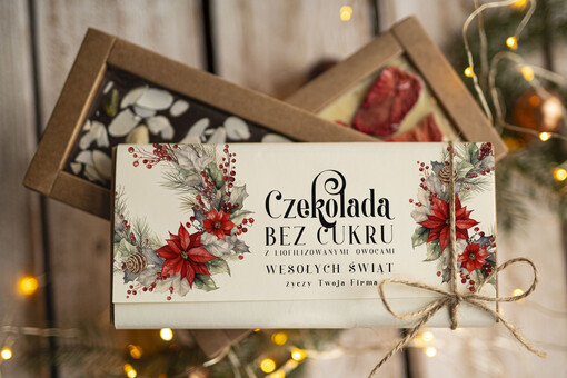  CZEKOLADA/ pralinki/ bomboniery Drobne prezenty dla firm ręcznie robiona czekolada, Czekolada świąteczna bez cukru z logo, drobne upominki na święta dla pracowników, świąteczne gadżety  kontrahentów,