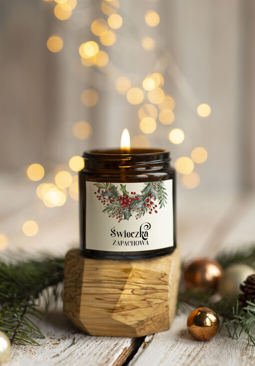  ŚWIECZKI drobne prezenty biznesowe dla firm, drobne upominki na święta dla pracowników, świąteczne gadżety dla pracowników i kontrahentów, drobne prezenty firmowe  Upominki firmowe na Boże Narodzenie Świeczka zapachowa 120 ml 