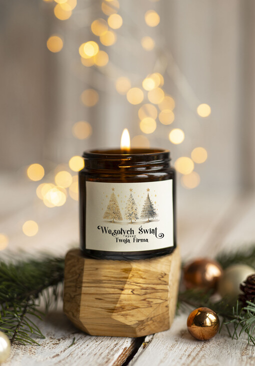  ŚWIECZKI drobne prezenty biznesowe dla firm, drobne upominki na święta dla pracowników, świąteczne gadżety dla pracowników i kontrahentów, drobne prezenty firmowe  Upominki firmowe na Boże Narodzenie Świeczka zapachowa 120 ml 