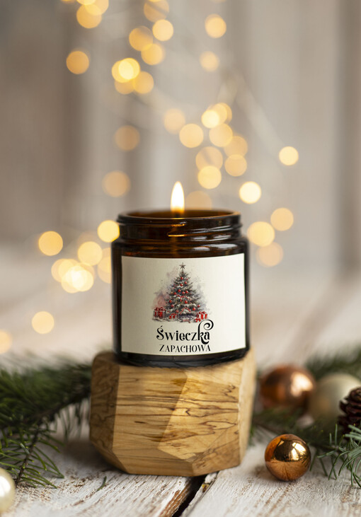  ŚWIECZKI drobne prezenty biznesowe dla firm, drobne upominki na święta dla pracowników, świąteczne gadżety dla pracowników i kontrahentów, drobne prezenty firmowe  Upominki firmowe na Boże Narodzenie Świeczka zapachowa 120 ml 