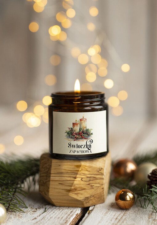 ŚWIECZKI drobne prezenty biznesowe dla firm, drobne upominki na święta dla pracowników, świąteczne gadżety dla pracowników i kontrahentów, drobne prezenty firmowe  Upominki firmowe na Boże Narodzenie Świeczka zapachowa 120 ml 