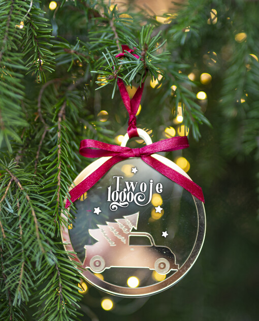 Bombki ZAWIESZKI na choinkę Prezent Biznesowy Na Święta z Logo Zawieszka z logo na choinkę dla firm transportowych i spedycji