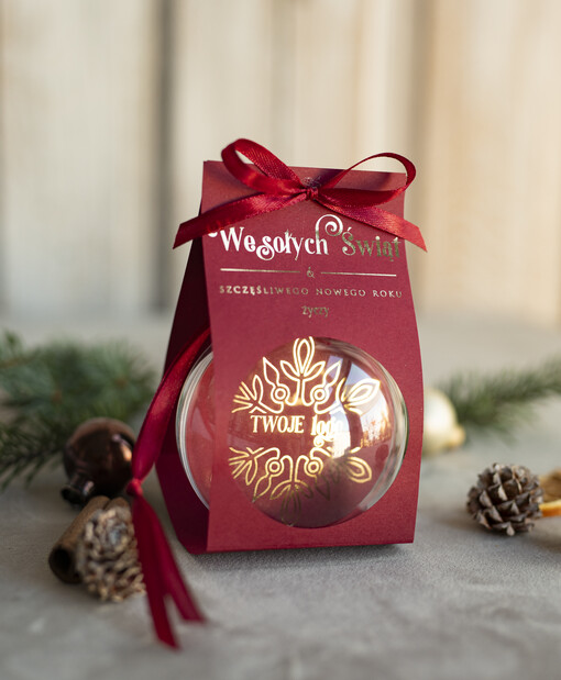 drobne prezenty dla firm Bombki ZAWIESZKI na choinkę Prezent Biznesowy Na Święta Bombka z dla firm idealny upominek B2B w opakowaniu