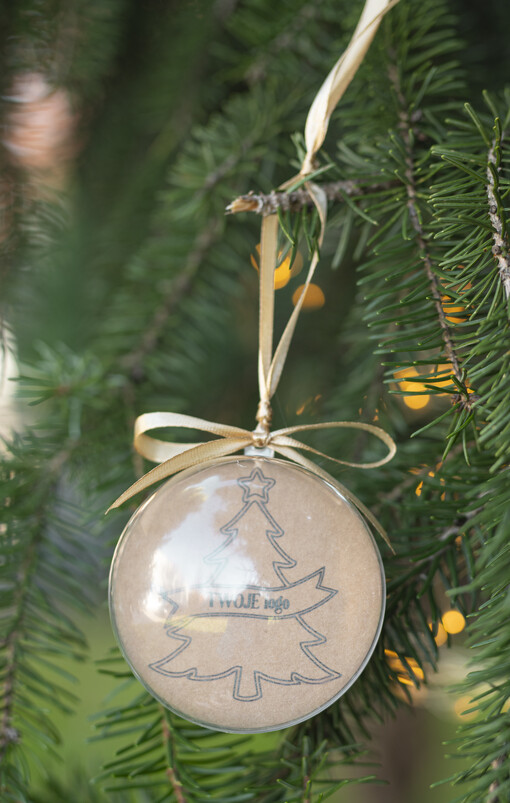 drobne prezenty dla firm Bombki ZAWIESZKI na choinkę Prezent Biznesowy Na Święta Bombka śnieżka  z Logo Choinka z logo dla firm idealny upominek B2B