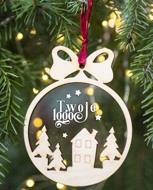  Bombki ZAWIESZKI na choinkę Prezent Biznesowy Na Święta z Logo Zawieszka Choinka z logo dla firm idealny upominek B2B
