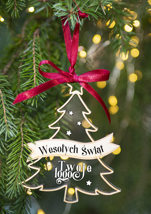  Bombki ZAWIESZKI na choinkę Prezent Biznesowy Na Święta z Logo Zawieszka Choinka z logo dla firm idealny upominek B2B