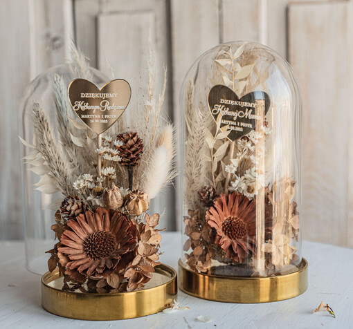  Kompozycje Kwiatowe / Flowerboxy podziękowanie dla Rodziców kwiaty w szklanej kopule, pomysł na prezent dla rodziców, Szklana kopuła suszone kwiaty, Suszone Kwiaty w Szkle Kwiaty W Szklanej Kopule