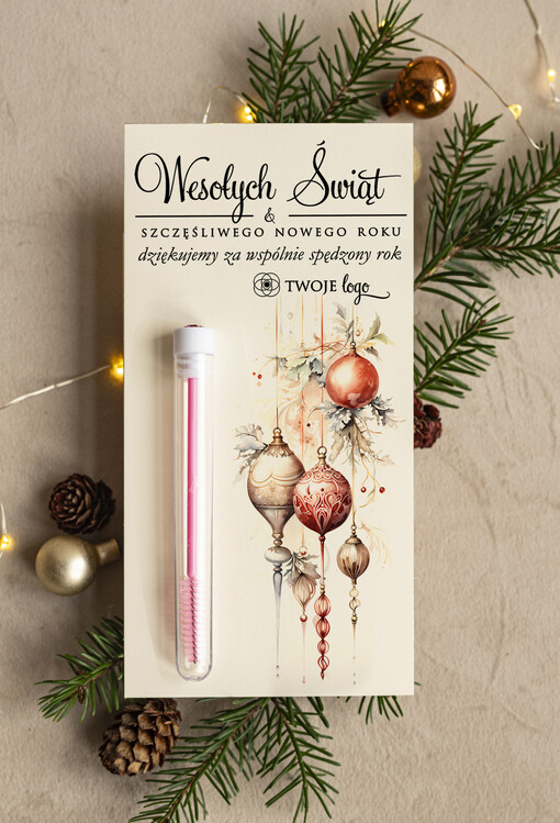  szczoteczka do rzęs Szczoteczka do rzęs podziękowania dla klientki, prezent od stylistki rzęs dla klientek, upominek  bożonarodzeniowy gadzet od stylistki rzes 