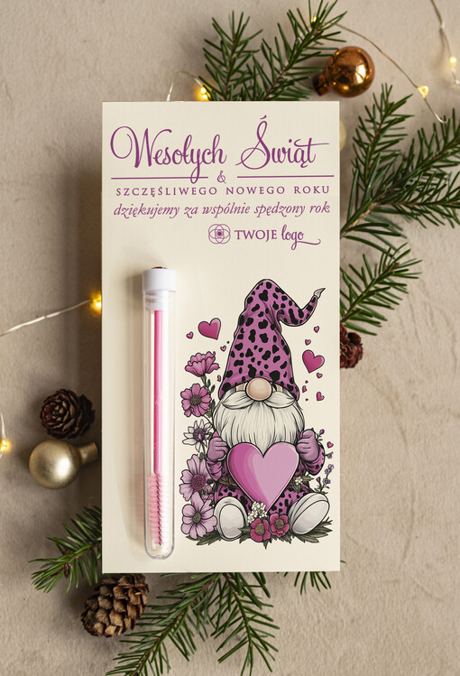  szczoteczka do rzęs Szczoteczka do rzęs podziękowania dla klientki, prezent od stylistki rzęs dla klientek, upominek  bożonarodzeniowy gadzet od stylistki rzes 