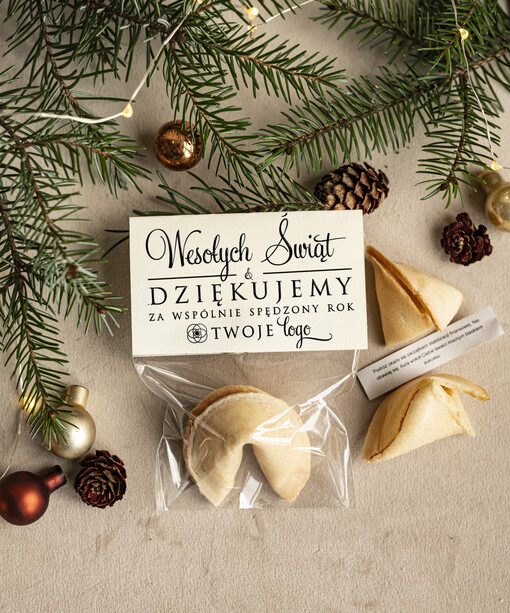  drobne prezenty słodkości miody ciasteczka ciasteczko z wróżbą podziękowania dla klientki salonu kosmetycznego, prezent od fryzjerki dla klientek, upominek  bożonarodzeniowy gadzet od stylistki rzes