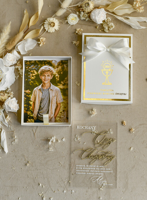  podziękowania w pudełku  personalizowane podziękowanie dla rodziców chrzestnych, podziękowanie dla Ojca Chrzestnego ze zdjęciem 