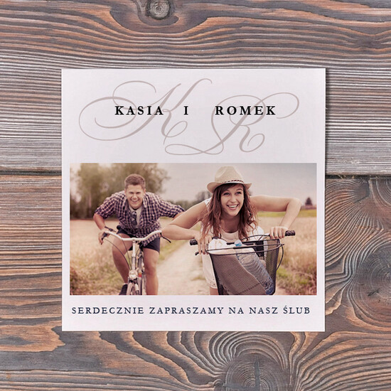 Zaproszenia ślubne Ze zdjęciem  minimalistyczne zaproszenia ślubne ze zdjęciem  zaproszenie na ślub  wasze ulubione zdjęcia 13/fzn/z