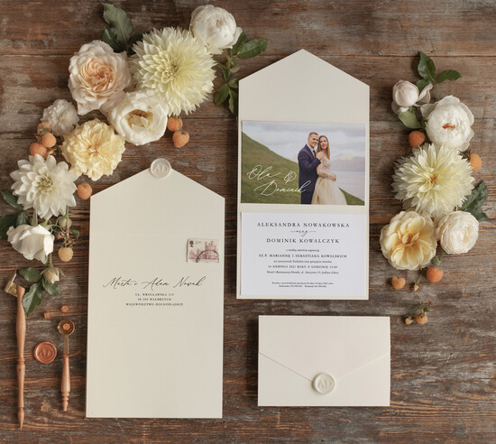 Zaproszenia ślubne Ze zdjęciem  minimalistyczne zaproszenia ślubne ze zdjęciem Foto zaproszenie na ślub cywilny Zaproszenia na Ślub  01/foldzd/z