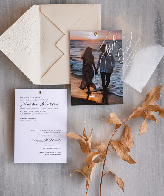 Zaproszenia ślubne Ze zdjęciem  zaproszenia ślubne ze zdjęciem, eleganckie zaproszenie na ślub i wesele ze zdjęciem, zdjęcie Pary Mł 01/ZdPlx/z25