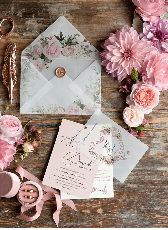 Zaproszenia ślubne Natura rustykalne  zaproszenia ślubne boho kwiaty  jednokartkowe zaproszenie na ślub kopeta z kalki  02/kalka/z