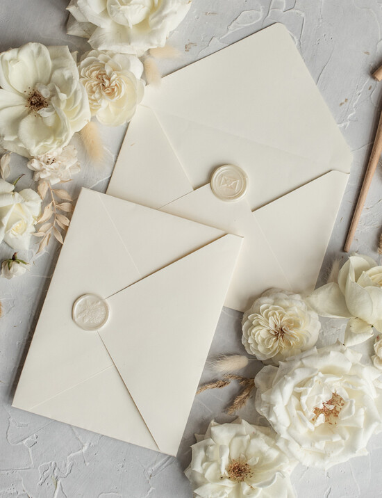 Zaproszenia ślubne dodatkowe koperty bileciki koperty do zaproszeń bez wklejki 01/zw/kop