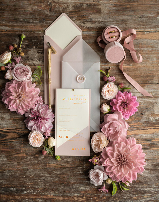 Zaproszenia ślubne Złote Glamour zaproszenia ślubne ręcznie robione, szykowne i złote 03/geomlam/z