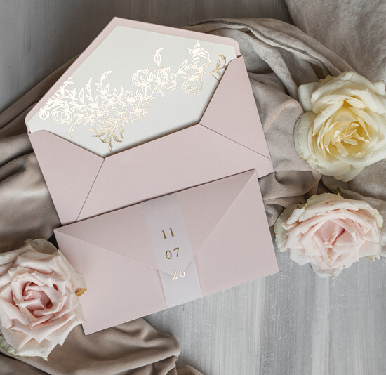 Zaproszenia ślubne Złote Glamour eleganckie złote zaproszenia ślubne, delikatne zaproszenie na ślub, zaproszenie ślubne w stylu glamo 01/kopZŁkalS/z25