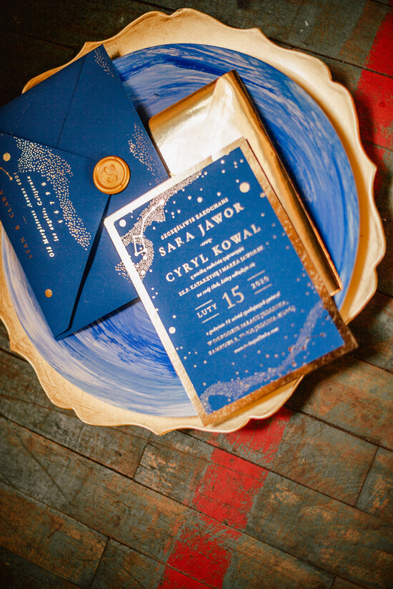 Zaproszenia ślubne Złote Glamour Złoto Granatowe  zaproszenia ślubne z Gwiazdami, Nocne Niebo Złocone  zaproszenie ślubne Gwiezdne za 01/galaxy/z