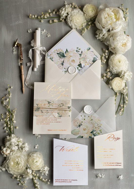 Zaproszenia ślubne Złote Glamour kartki ślubne ręcznie robione, glamour złote i srebrne 1/obgra/z