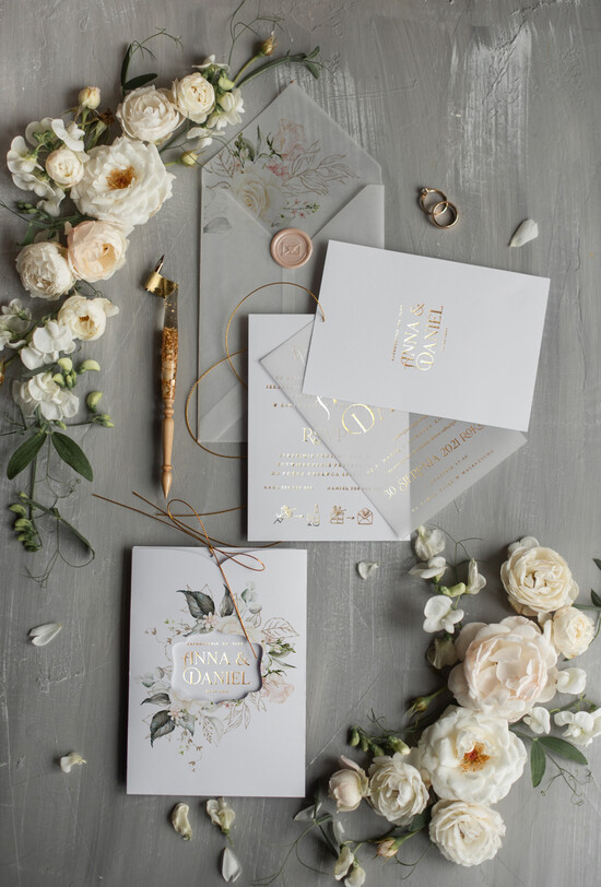 Zaproszenia ślubne Złote Glamour zaproszenia na ślub ręcznie robione, glamour wesele w pałacu 02/Kgoldszn/z