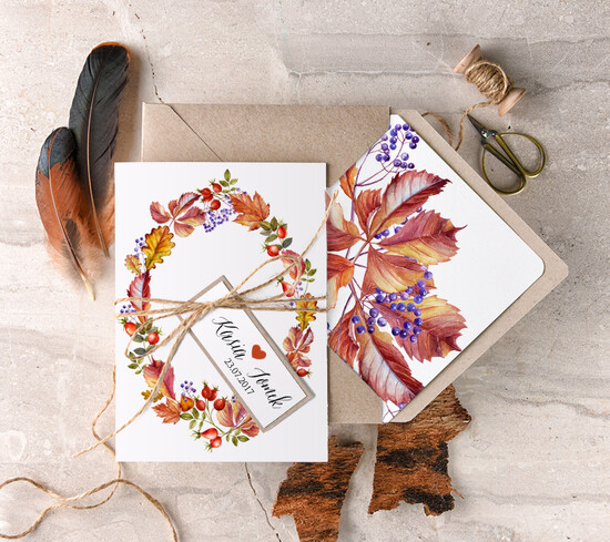 Zaproszenia ślubne Boho  spersonalizowane zaproszenia na ślub, boho glam styl 14/BHsz3/z