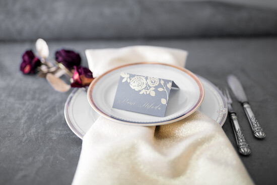 Winietki glamour eleganckie winietki na stół weselny wizytówki ślubne, złote glamour 011/Glz/w