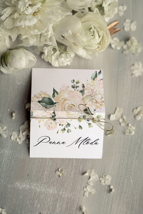 Winietki glamour ozdobne winietki na ślub wizytówki dla gości weselnych, złote lub srebrne 1/ow/w