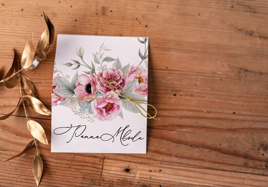 Winietki glamour karteczki ślubne winietki weselne, złote lub srebrne napisy 3/geokap/w