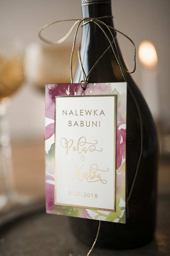 Zawieszki na butelki glamour zawieszka etykieta na alkohole weselne, złote śmieszne teksty 09/GNO/zw