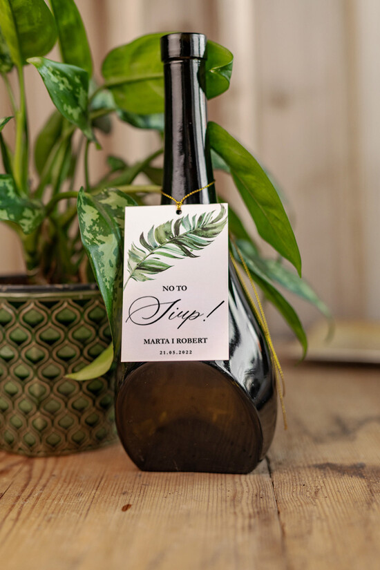 Zawieszki na butelki glamour etykieta na alkohol weselny, glamour z waszym tekstem 01/glamR/zw