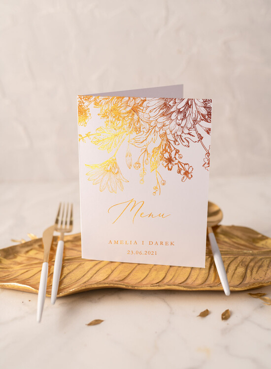 Menu glamour ślubne menu karta potraw weselnych, eleganckie zlocone litery wasza treść 2/glamPt/m