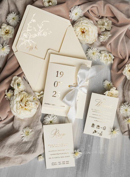 Zestawy Próbkowe próbki zaproszeń próbka zaproszenia na ślub  01/LwsL/pr25