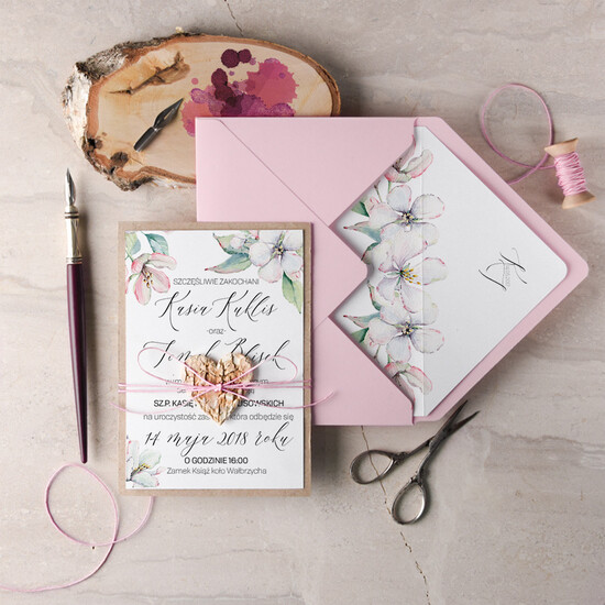 Zaproszenia ślubne Rustykalne i Natura robione ręcznie zaproszenia ślubne, rustykalne inspirowane natura i ekologią 14/ccs/z