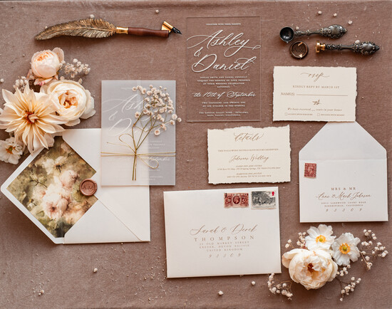 Zaproszenia ślubne Rustykalne i Natura Zaproszenia ślubne z suszoną gipsówką, suszone kwiaty do zaproszeń ślubnych, zaproszenia na ślub z p 01/plxgips/z