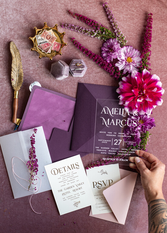 Zaproszenia ślubne Rustykalne i Natura najpiękniejsze zaproszenia ślubne, rustykalne inspirowane natura, zaproszenia slubne z wrzosem, zapr 01/velwrzos/z