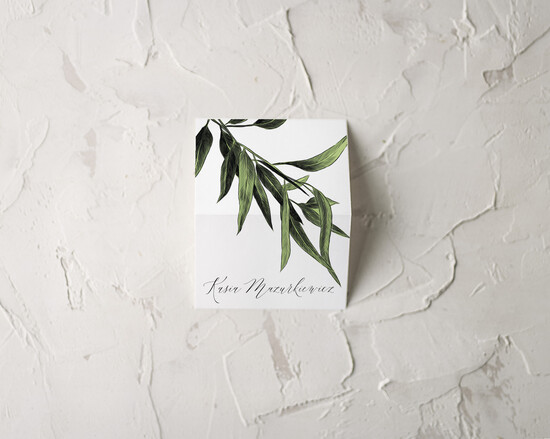 Winietki rustykalne ślubne winietki na stół weselny eko rustykalne  greenery  a motywem eukaliptusa  01/NWK/w