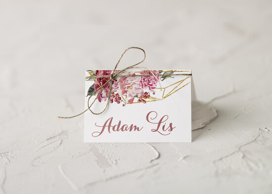 Winietki rustykalne winietki ślubne wizytówki dla gości weselnych, w stylu rustykalnym 8/CB/w