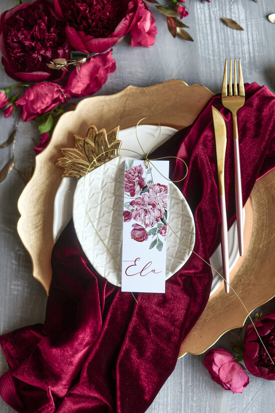 Winietki rustykalne winietki ślubne wizytówki na stół weselny, eko rustykalne 05a/owb/w