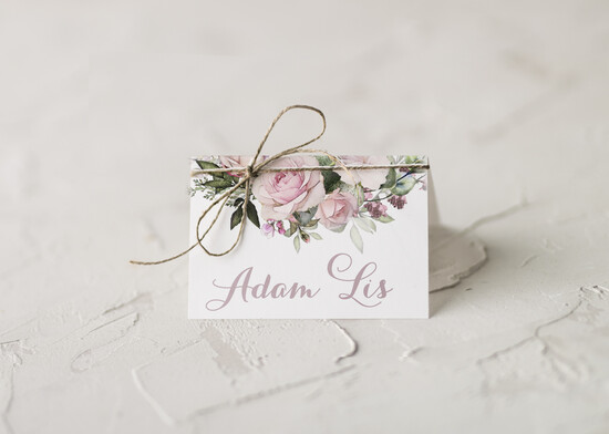 Winietki rustykalne winietki ślubne wizytówki na stół weselny, w stylu rustykalnym 14/CB/w