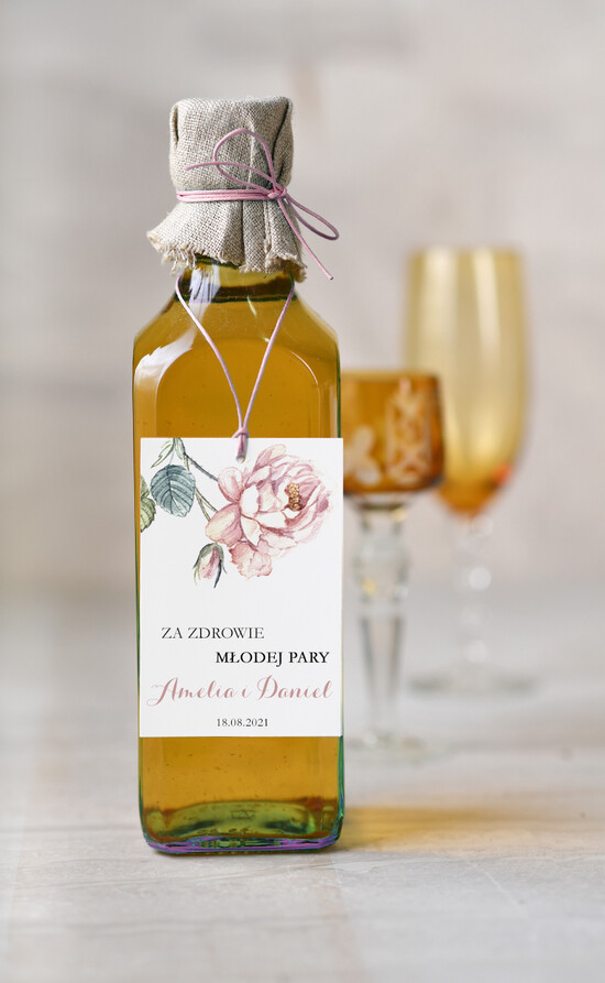Zawieszki na butelki rustykalne etykieta na wódkę zawieszka na alkohol weselny, rustykalne i ekologiczne 18/CBw/zw