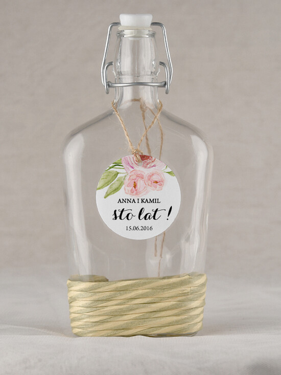 Zawieszki na butelki rustykalne zawieszka na alkohol weselny, rustykalne treści do wyboru 26/rstSZN/zwo