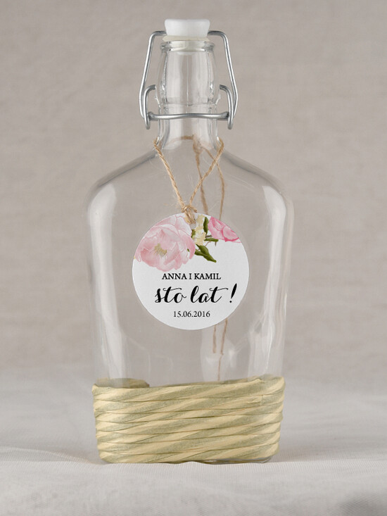 Zawieszki na butelki rustykalne zawieszki na wódkę weselną, rustykalne treści do wyboru 28/rstSZN/zwo