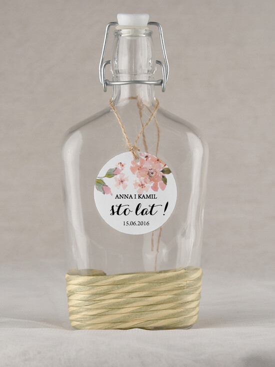 Zawieszki na butelki rustykalne etykieta na wódkę zawieszka na alkohol weselny, rustykalne treści do wyboru 29/rstSZN/zwo