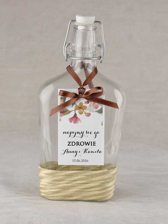 Zawieszki na butelki rustykalne zawieszki ślubne na butelki, ekologiczne i rustykalne 29/rstPOz/zw