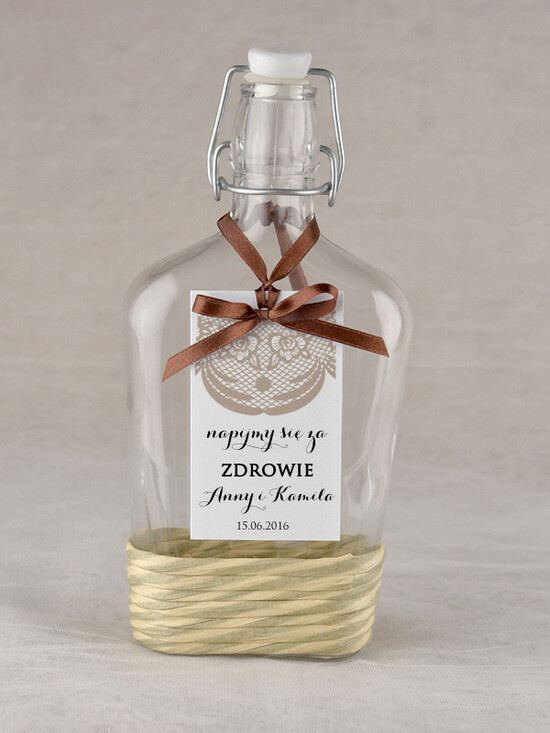 Zawieszki na butelki rustykalne etykieta na alkohol weselny, rustykalne śmieszne treści 33/rstPOz/zw