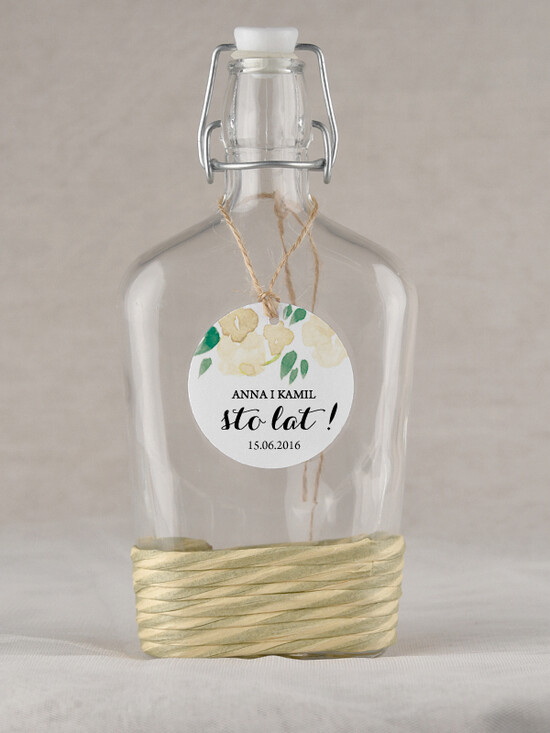 Zawieszki na butelki rustykalne etykieta na wódkę zawieszka na alkohol weselny, idealne na wesele w stodole 34/rstSZN/zwo