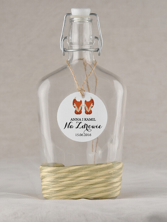 Zawieszki na butelki rustykalne zawieszki na alkohol weselny, rustykalne śmieszne treści 37/rstSZN/zwo