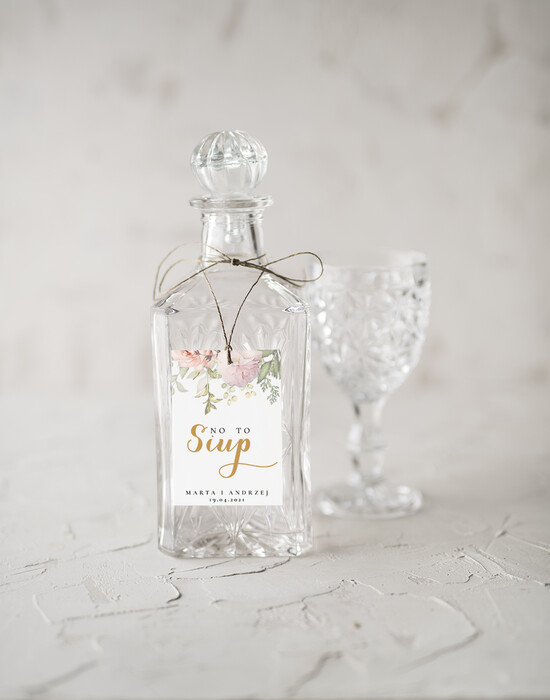 Zawieszki na butelki rustykalne ślubne zawieszki na alkohol, idealne na wesele w stodole 5/CB/zw