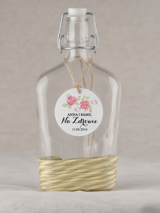 Zawieszki na butelki rustykalne etykieta na wódkę zawieszka na alkohol weselny, idealne na wesele w stodole 39/rstSZN/zwo
